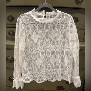 White Lacy Top Women’s Large